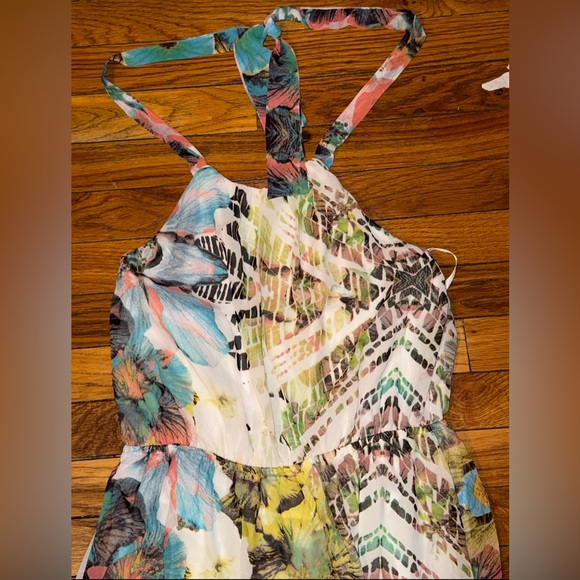 RHYME white multicolor floral sleeveless maxi dress Medium m  NWT - Picture 2 of 8